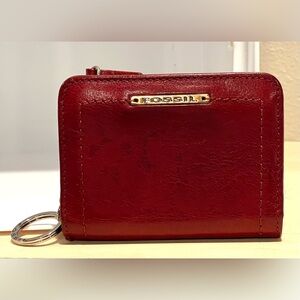 Fossil Mini Leather Wallet with Keychain